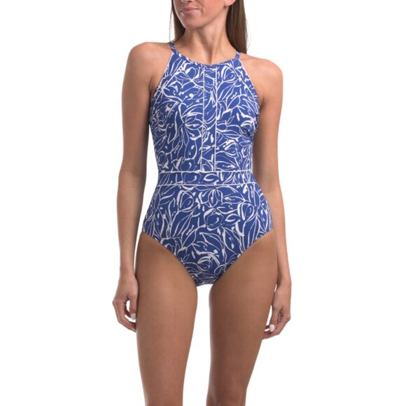 Profile By Gottex Women’s Sport One-Piece Swimsuit – Round Neck With Tummy Control